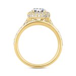LADIES BRIDAL SET 1 3/4CT ROUND DIAMOND 14K YELLOW GOLD (CENTER STONE ROUND DIAMOND 1CT ) - Image 2