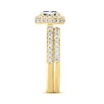 LADIES BRIDAL SET 1 3/4CT ROUND DIAMOND 14K YELLOW GOLD (CENTER STONE ROUND DIAMOND 1CT ) - Image 3