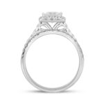 LADIES BRIDAL SET 1 3/4CT ROUND/PRINCESS DIAMOND 14K WHITE GOLD (CENTER STONE PRINCESS DIAMOND 1.00CT) - Image 2