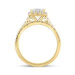 LADIES BRIDAL SET 1 3/4CT ROUND/PRINCESS DIAMOND 14K YELLOW GOLD (CENTER STONE PRINCESS DIAMOND 1.00CT) - Image 2