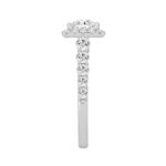 LADIES BRIDAL SET 2 1/2CT ROUND/PRINCESS DIAMOND 14K WHITE GOLD (CENTER STONE PRINCESS DIAMOND 1CT ) - Image 3