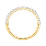 LADIES BRIDAL SET 2 1/2CT ROUND/PRINCESS DIAMOND 14K YELLOW GOLD (CENTER STONE PRINCESS DIAMOND 1CT ) - Image 6