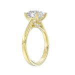 LADIES BRIDAL SET 4.00CT ROUND DIAMOND 14K YELLOW GOLD (CENTER STONE ROUND DIAMOND 3.00CT) - Image 5