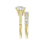 LADIES BRIDAL SET 4.00CT ROUND DIAMOND 14K YELLOW GOLD (CENTER STONE ROUND DIAMOND 3.00CT) - Image 3