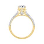 LADIES RING 1 1/2CT ROUND DIAMOND 14K YELLOW GOLD (CENTER STONE ROUND DIAMOND 1CT) - Image 2
