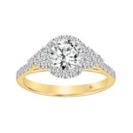 LADIES RING 1 1/2CT ROUND DIAMOND 14K YELLOW GOLD (CENTER STONE ROUND DIAMOND 1CT)