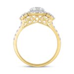 LADIES RING 1 1/2CT ROUND DIAMOND 14K YELLOW GOLD (CENTER STONE ROUND DIAMOND 1CT) - Image 2