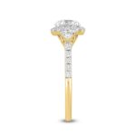 LADIES RING 1 1/2CT ROUND DIAMOND 14K YELLOW GOLD (CENTER STONE ROUND DIAMOND 1CT) - Image 3