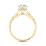 LADIES RING 1 1/2CT ROUND DIAMOND 14K YELLOW GOLD (CENTER STONE ROUND DIAMOND 1CT) - Image 2