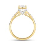 LADIES RING 1 1/2CT ROUND DIAMOND 14K YELLOW GOLD (CENTER STONE ROUND DIAMOND 1CT) - Image 2