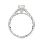 LADIES RING 1 1/2CT ROUND/OVAL/MARQUISE DIAMOND 14K WHITE GOLD (CENTER STONE OVAL DIAMOND 1CT) - Image 2