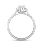 LADIES RING 1 1/4CT ROUND/OVAL DIAMOND 14K WHITE GOLD (CENTER STONE OVAL DIAMOND 5/8CT) - Image 2