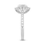 LADIES RING 1 1/4CT ROUND/OVAL DIAMOND 14K WHITE GOLD (CENTER STONE OVAL DIAMOND 5/8CT) - Image 3