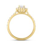 LADIES RING 1 1/4CT ROUND/OVAL DIAMOND 14K YELLOW GOLD (CENTER STONE OVAL DIAMOND 5/8CT) - Image 2