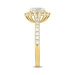 LADIES RING 1 1/4CT ROUND/OVAL DIAMOND 14K YELLOW GOLD (CENTER STONE OVAL DIAMOND 5/8CT) - Image 3
