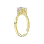 LADIES RING 1 1/8CT ROUND/OVAL DIAMOND 14K YELLOW GOLD (CENTER STONE OVAL DIAMOND 1CT ) - Image 3