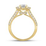LADIES RING 1 3/4CT ROUND DIAMOND 14K YELLOW GOLD (CENTER STONE ROUND DIAMOND 1CT ) - Image 2