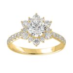 LADIES RING 1 3/4CT ROUND DIAMOND 14K YELLOW GOLD (CENTER STONE ROUND DIAMOND 1CT )