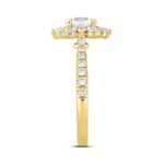 LADIES RING 1 3/4CT ROUND DIAMOND 14K YELLOW GOLD (CENTER STONE ROUND DIAMOND 1CT ) - Image 3