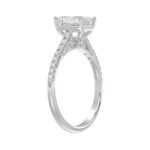 LADIES RING 1 3/4CT ROUND/EMERALD DIAMOND 14K WHITE GOLD (CENTER STONE EMERALD DIAMOND 1 1/2CT ) - Image 3