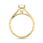 LADIES RING 1 3/4CT ROUND/EMERALD DIAMOND 14K YELLOW GOLD (CENTER STONE EMERALD DIAMOND 1 1/2CT ) - Image 2