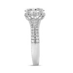 LADIES RING 2 1/2CT ROUND/BAGUETTE/OVAL DIAMOND  14K WHITE GOLD (CENTER STONE OVAL DIAMOND 3.00CT) - Image 2