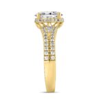 LADIES RING 2 1/2CT ROUND/BAGUETTE/OVAL DIAMOND  14K YELLOW GOLD (CENTER STONE OVAL DIAMOND 3.00CT) - Image 3