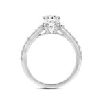 LADIES RING 2 1/2CT ROUND/BAGUETTE/OVAL DIAMOND 14K WHITE GOLD (CENTER STONE OVAL DIAMOND 2.00CT) - Image 3