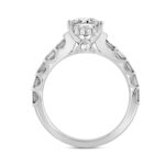 LADIES RING 2 1/2CT ROUND/BAGUETTE/OVAL DIAMOND 14K WHITE GOLD (CENTER STONE OVAL DIAMOND 2.00CT) - Image 2