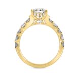 LADIES RING 2 1/2CT ROUND/BAGUETTE/OVAL DIAMOND 14K YELLOW GOLD (CENTER STONE OVAL DIAMOND 2.00CT) - Image 2