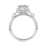 LADIES RING 2 1/2CT ROUND/BAGUETTE/PRINCESS DIAMOND 14K WHITE GOLD - Image 2