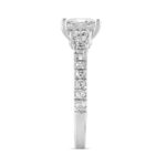 LADIES RING 2 1/2CT ROUND/BAGUETTE/PRINCESS DIAMOND 14K WHITE GOLD - Image 3