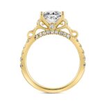 LADIES RING 2 1/2CT ROUND/BAGUETTE/PRINCESS DIAMOND 14K YELLOW GOLD - Image 2