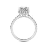 LADIES RING 2 3/4CT ROUND/PRINCESS DIAMOND 14K WHITE GOLD (CENTER STONE PRINCESS DIAMOND 2CT ) - Image 2