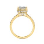 LADIES RING 2 3/4CT ROUND/PRINCESS DIAMOND 14K YELLOW GOLD (CENTER STONE PRINCESS DIAMOND 2CT ) - Image 2