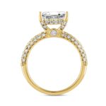 LADIES RING 2 3/4CT ROUND/PRINCESS DIAMOND 14K YELLOW GOLD (CENTER STONE PRINCESS DIAMOND 2CT ) - Image 2