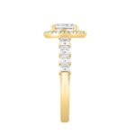 LADIES RING 2 3/8CT ROUND/PRINCESS DIAMOND 14K YELLOW GOLD (CENTER STONE OVAL DIAMOND 1 1/4CT ) - Image 3