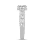LADIES RING 2 7/8CT ROUND/BAGUETTE/PRINCESS/OVAL DIAMOND 14K WHITE GOLD (CENTER STONE OVAL DIAMOND 1 1/2CT) - Image 3