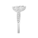LADIES RING 2CT ROUND/PRINCESS DIAMOND 14K WHITE GOLD - Image 3