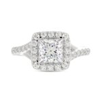 LADIES RING 2CT ROUND/PRINCESS DIAMOND 14K WHITE GOLD (CENTER STONE PRINCESS DIAMOND 1 1/2CT ) - Image 4