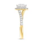 LADIES RING 2CT ROUND/PRINCESS DIAMOND 14K YELLOW GOLD (CENTER STONE PRINCESS DIAMOND 1 1/2CT ) - Image 3