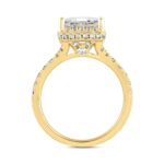 LADIES RING 3 3/4CT ROUND/PRINCESS DIAMOND 14K YELLOW GOLD (CENTER STONE PRINCESS DIAMOND 3.00CT) - Image 3