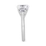 LADIES RING 3CT OVAL/TRILLION DIAMOND 14K WHITE GOLD (CENTER STONE OVAL DIAMOND 2CT ) - Image 3