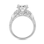 LADIES RING 4CT ROUND/OVAL DIAMOND 14K WHITE GOLD (CENTER STONE OVAL DIAMOND 3CT ) - Image 2