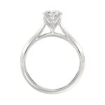 LADIES SOLITAIRE RING 1 1/2CT OVAL DIAMOND 14K WHITE GOLD - Image 2