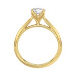 LADIES SOLITAIRE RING 1.00CT ROUND DIAMOND 18K YELLOW GOLD - Image 2