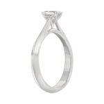 LADIES SOLITAIRE RING 1/2CT EMERALD DIAMOND 18K WHITE GOLD - Image 3