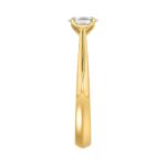 LADIES SOLITAIRE RING 1/2CT OVAL DIAMOND 18K YELLOW GOLD - Image 4