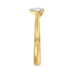 LADIES SOLITAIRE RING 1/2CT PEAR DIAMOND 14K YELLOW GOLD - Image 4