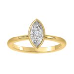 LADIES SOLITAIRE RING 1CT MARQUISE DIAMOND 14K YELLOW GOLD (CENTER STONE MARQUISE DIAMOND 1CT )